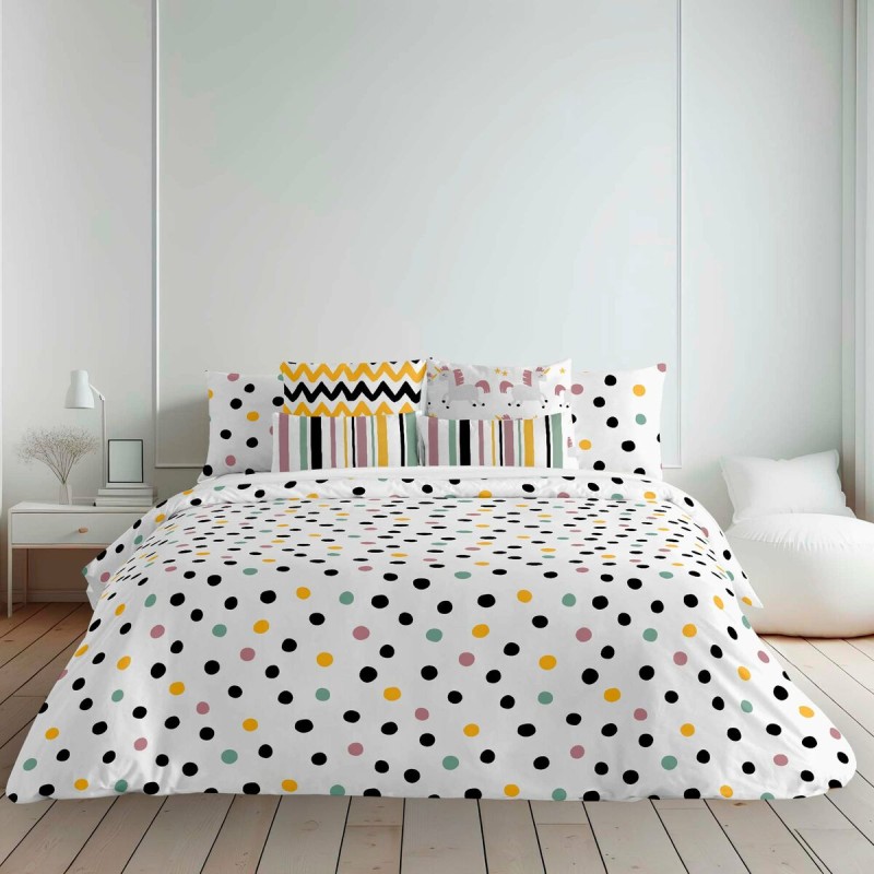 Housse de Couette Decolores Cuzco Multicouleur 175 Fils 140 x 200 cm