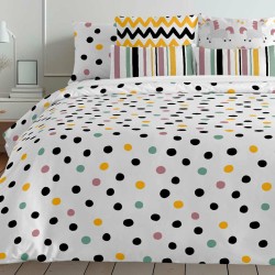 Housse de Couette Decolores Cuzco Multicouleur 175 Fils 140 x 200 cm