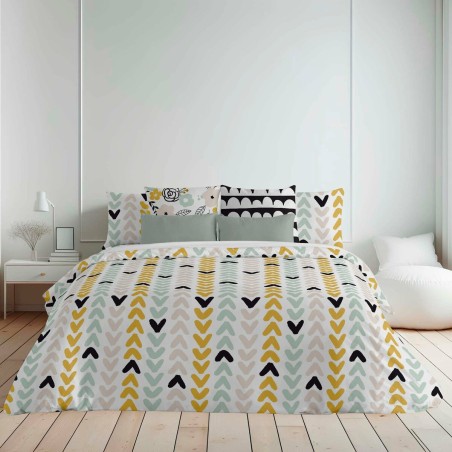 Housse de Couette Decolores Tokyo Multicouleur 175 Fils 140 x 200 cm