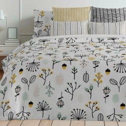 Housse de Couette Decolores Santorini Multicouleur 175 Fils 155 x 220 cm