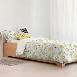 Housse de Couette Kids&Cotton Dakari Small Blanc Noir 175 Fils 180 x 220 cm 180 x 240 cm