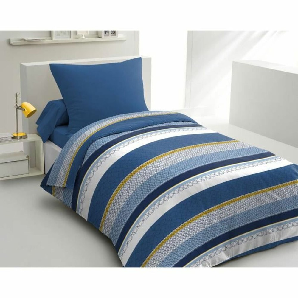 Parure de couette HOME LINGE PASSION Bleu Blanc 140 x 200 cm