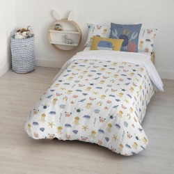 Housse de Couette Kids&Cotton Malu Small Bleu Blanc 175 Fils 180 x 220 cm 180 x 240 cm