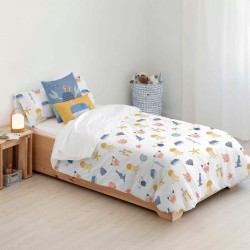 Housse de Couette Kids&Cotton Malu Small Bleu Blanc 175 Fils 180 x 220 cm 180 x 240 cm