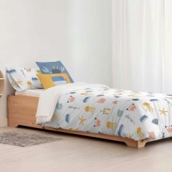 Bettdeckenbezug Kids&Cotton Malu Small Blau Weiß 175 Fäden 180 x 220 cm 180 x 240 cm