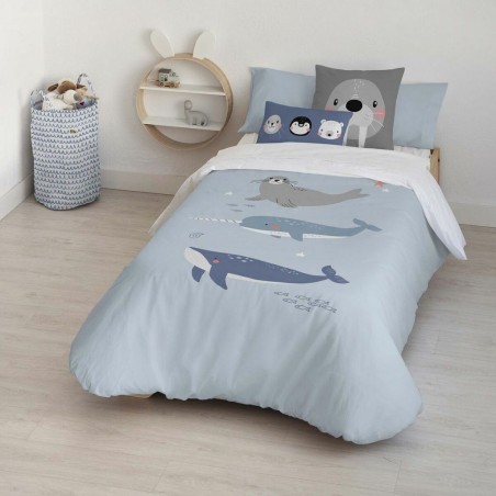 Bettdeckenbezug Kids&Cotton Tabor Big Blau 175 Fäden 180 x 220 cm 180 x 240 cm