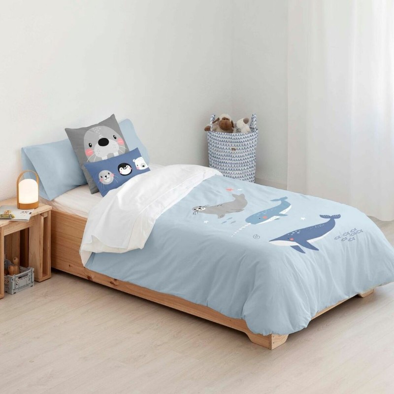 Bettdeckenbezug Kids&Cotton Tabor Big Blau 175 Fäden 180 x 220 cm 180 x 240 cm