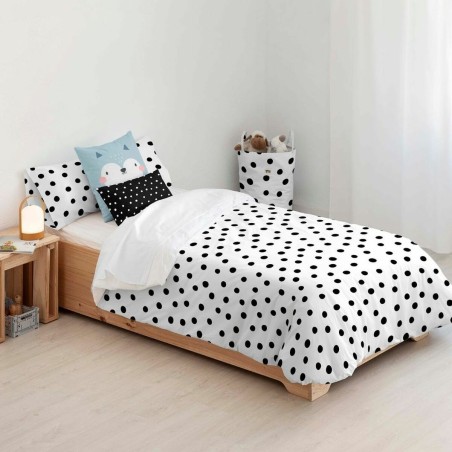 Nordic cover Kids&Cotton Kibo White Black 175 Threads 180 x 220 cm 180 x 240 cm