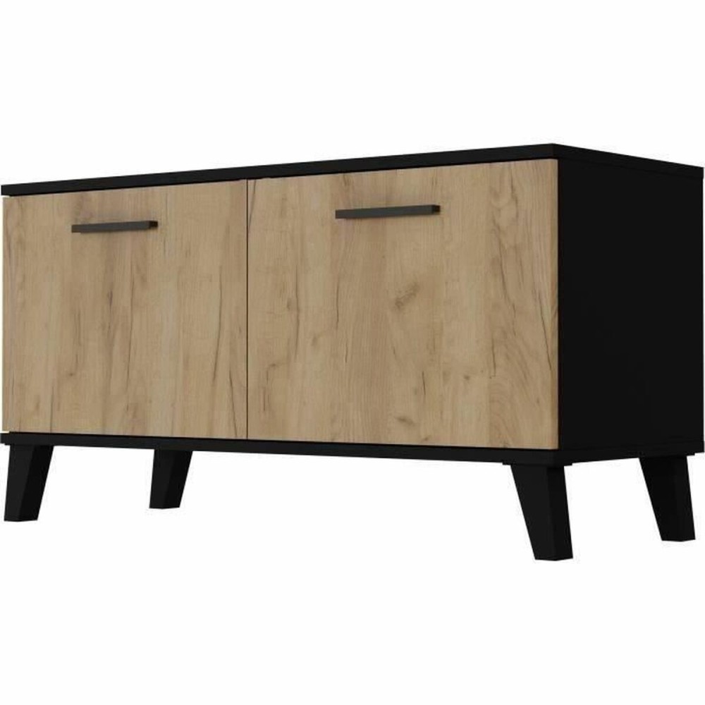 Shoe Rack THEO Brown Black Oak Melamin 100 x 40 x 52 cm