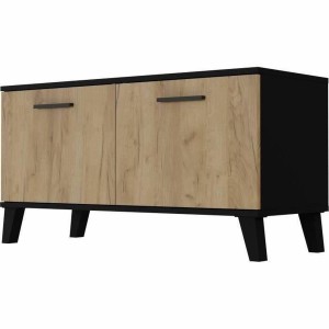 Shoe Rack THEO Brown Black Oak Melamin 100 x 40 x 52 cm