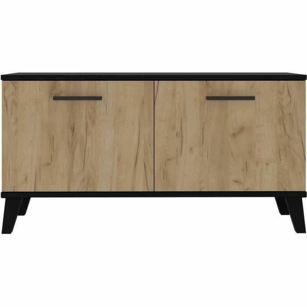 Shoe Rack THEO Brown Black Oak Melamin 100 x 40 x 52 cm