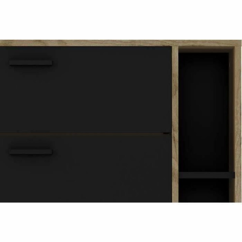 Shoe Rack Leona Brown Oak Melamin 90 x 25 x 102 cm