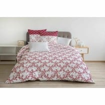 Bettbezug-Set HOME LINGE PASSION Weiß Burgunderrot 240 x 260 cm