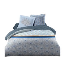 Duvet cover set HOME LINGE PASSION Blue White Double bed 240 x 260 cm