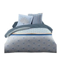Parure de couette HOME LINGE PASSION Bleu Blanc Lit double 240 x 260 cm