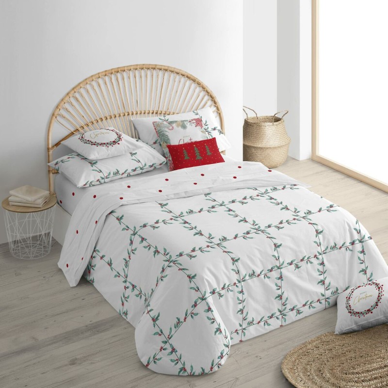 Housse de Couette Decolores White Christmas 1 Multicouleur Polyester 140 x 200 cm