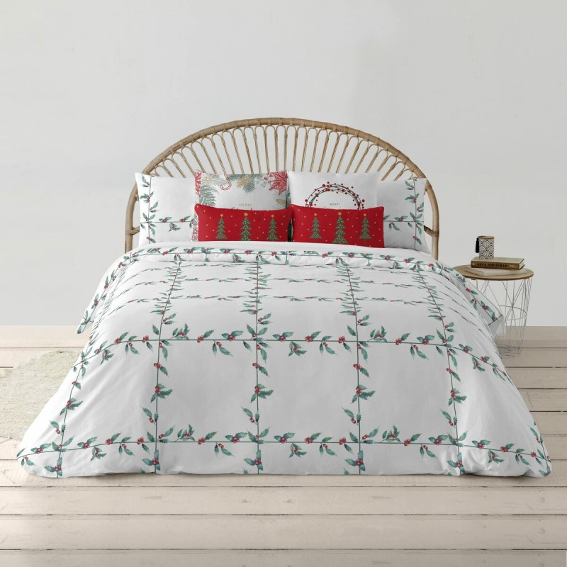 Housse de Couette Decolores White Christmas 1 Multicouleur Polyester 140 x 200 cm