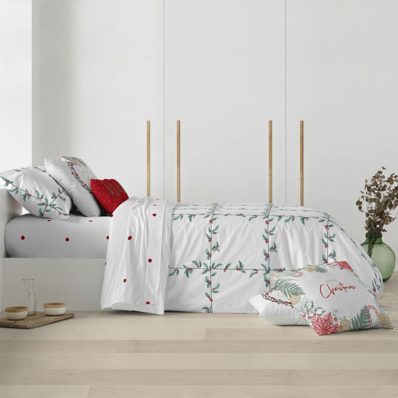 Housse de Couette Decolores White Christmas 1 Multicouleur Polyester 140 x 200 cm