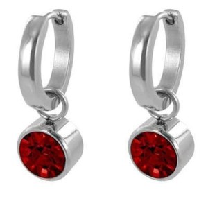 Damenohrringe CO88 Collection 8CE-60006 Rot Silberfarben
