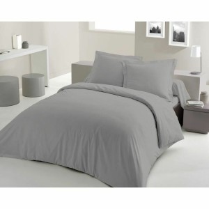 Bettbezug-Set Lovely Home Grau Hellgrau 220 x 240 cm