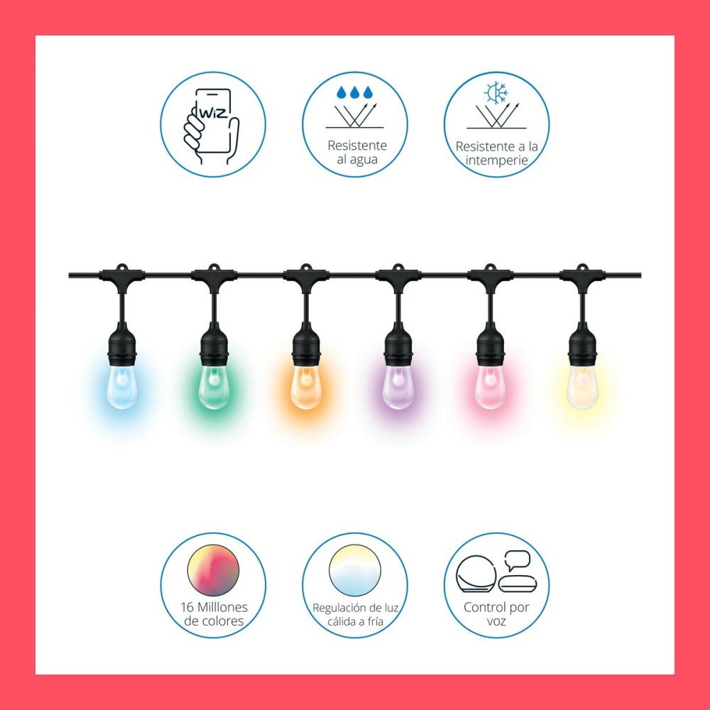 LED-Lichterkette Wiz Bunt 8 W