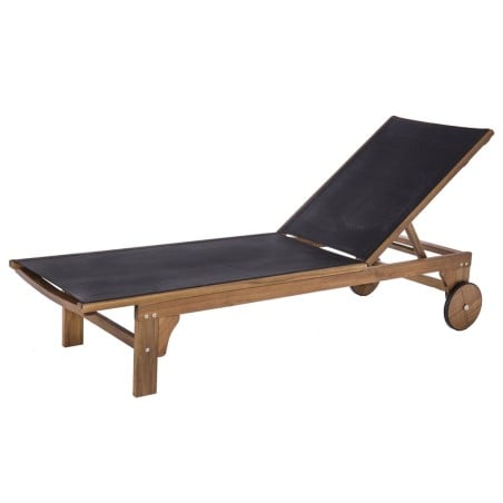 Sun-lounger Nina Nina Black 200 x 65 x 85 cm