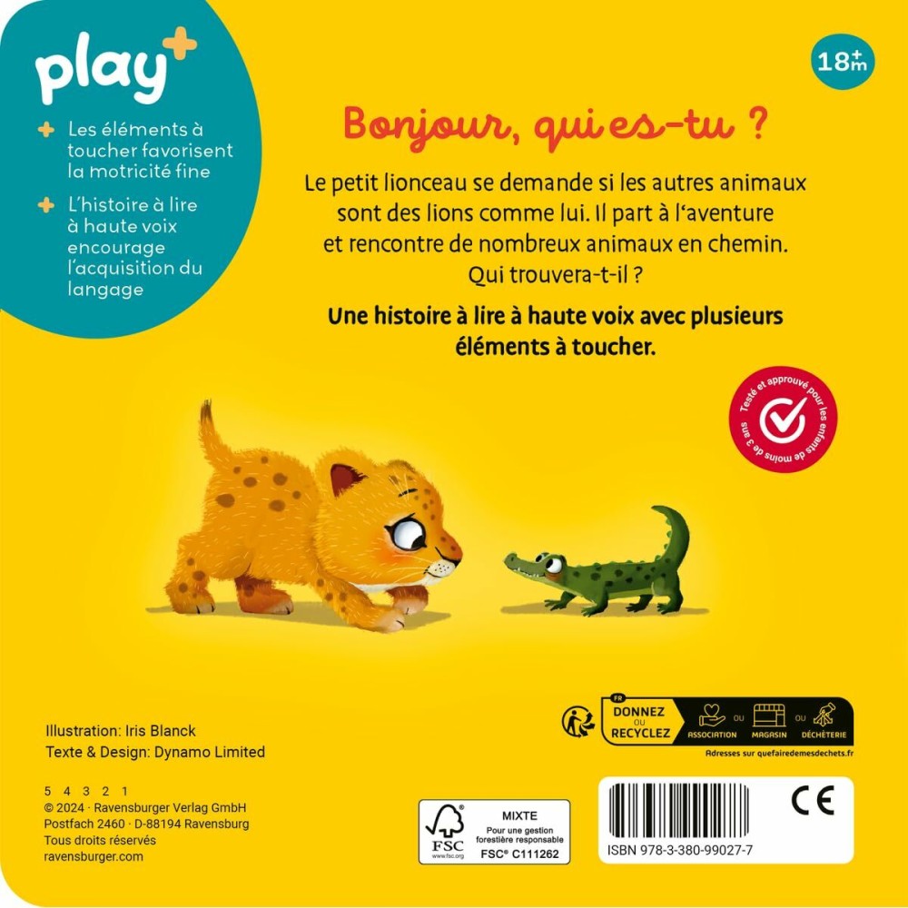 Mon premier livre musical Ravensburger Are you a lion like me?