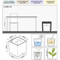 Self-watering flowerpot Lechuza White 50 x 50 cm polypropylene Plastic