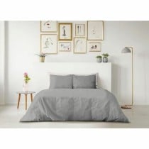 Bettbezug-Set Lovely Home Grau Hellgrau 240 x 260 cm