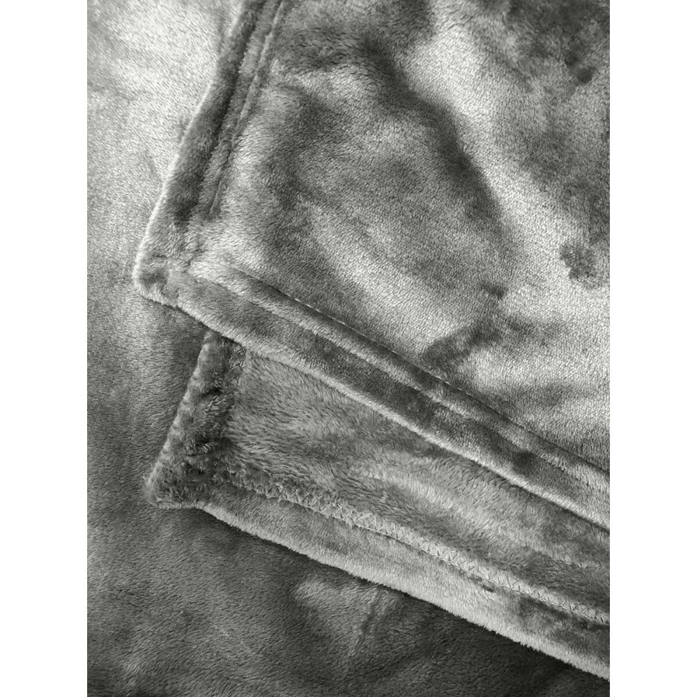 Blanket Poyet Motte Dark grey 240 x 220 cm