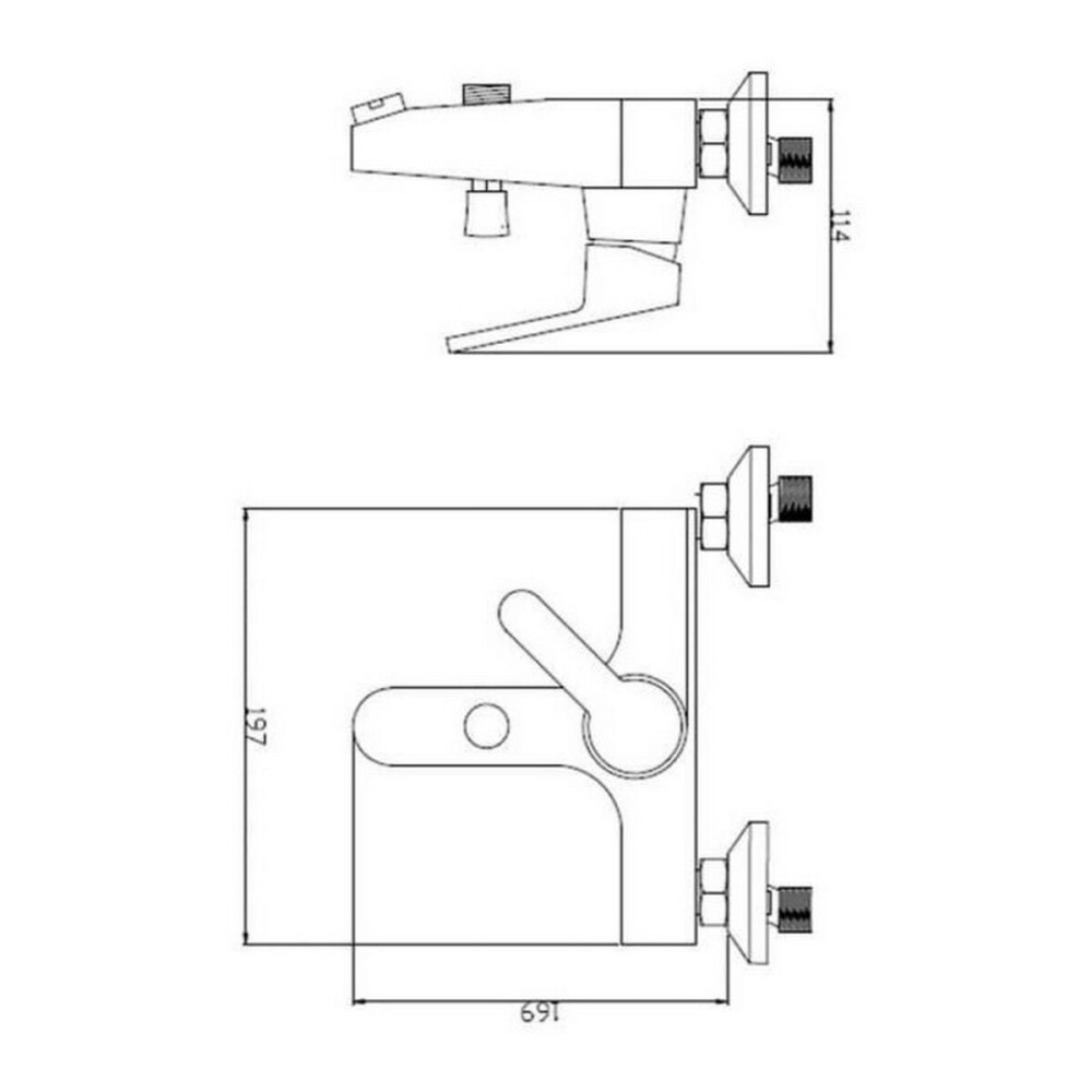Mixer Tap Rousseau Rousseau Metal Brass 15 cm