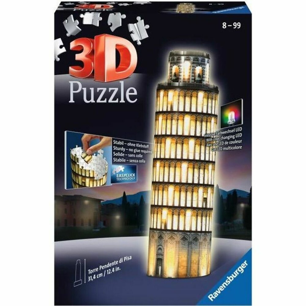Puzzle 3D Ravensburger Tour De Pise Night Edition 216 Pièces