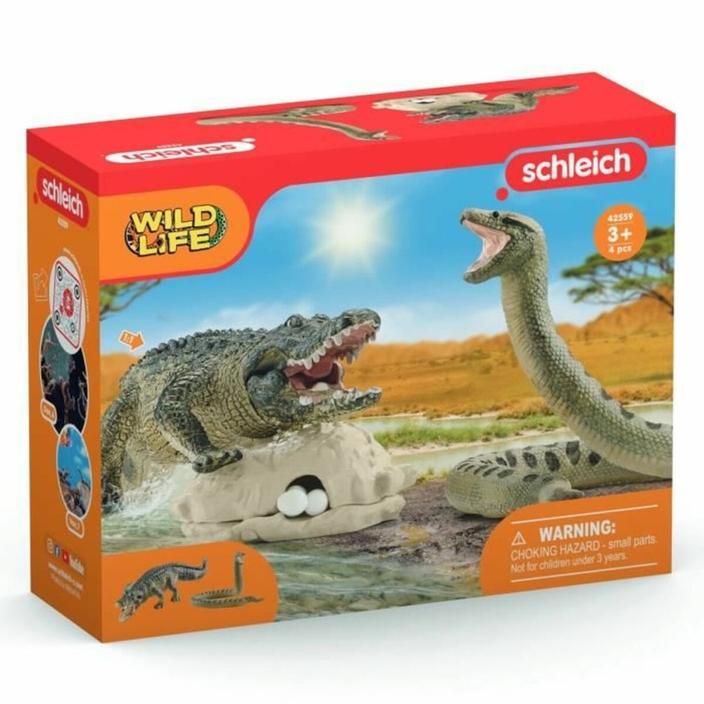Playset Schleich Alligator/Anaconda Duel Set 4 Pieces