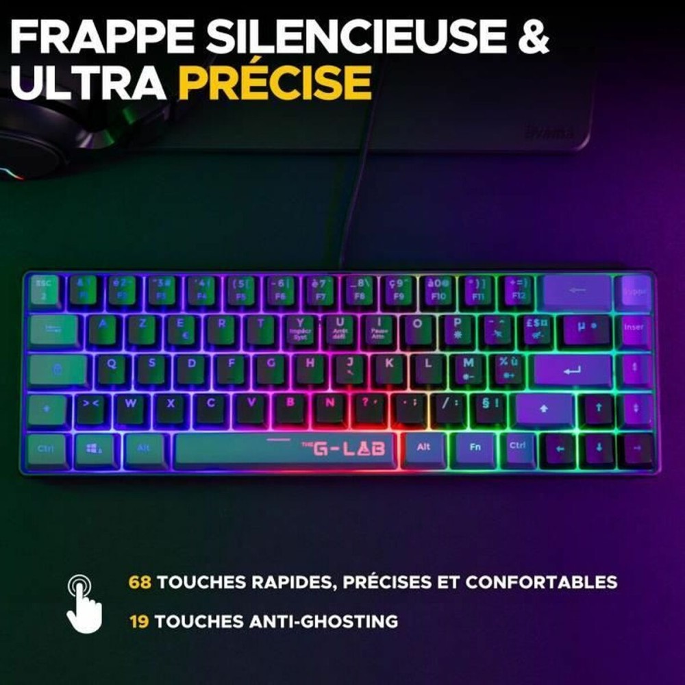 Tastatur mit Maus The G-Lab COMBO-HYDROGEN