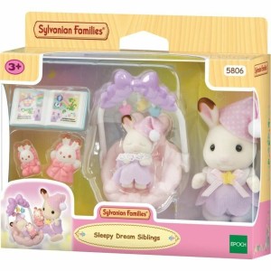 Figur mit Gelenken Sylvanian Families Las hermanas conejitas de chocolate: hora de dormir Mädchen