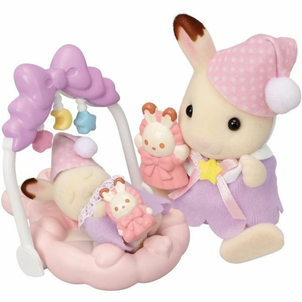 Figur mit Gelenken Sylvanian Families Las hermanas conejitas de chocolate: hora de dormir Mädchen