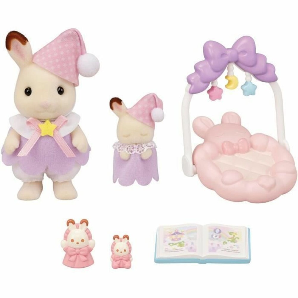 Figur mit Gelenken Sylvanian Families Las hermanas conejitas de chocolate: hora de dormir Mädchen