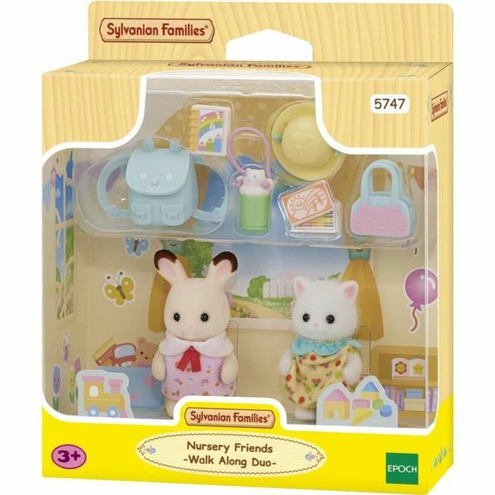 Playset Sylvanian Families The Baby Duo on a Walk 2 Stücke 9 Stücke