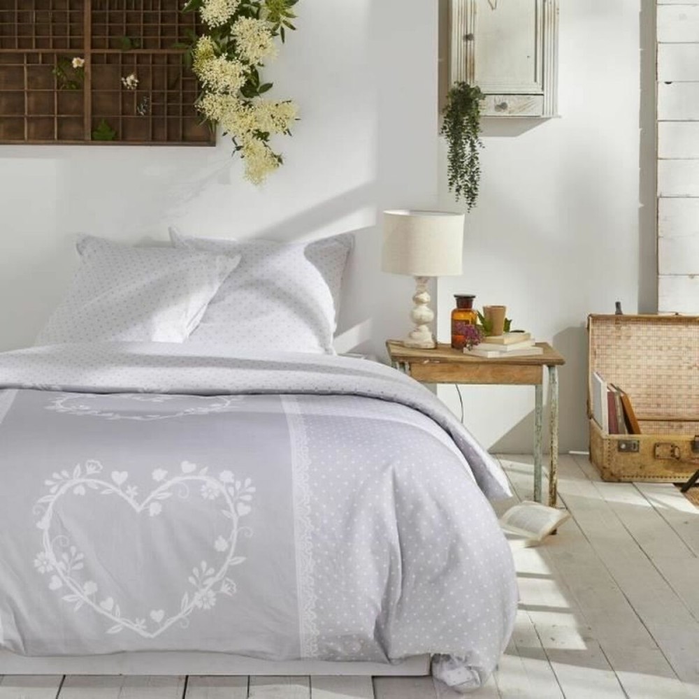Parure de couette TODAY Blanc Gris 220 x 240 cm