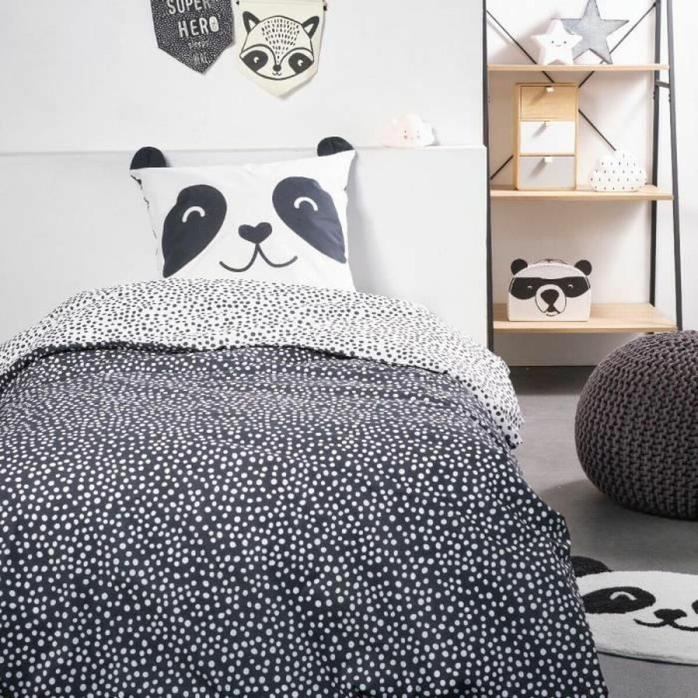 Bettbezug-Set TODAY Funny 2.8 Schwarz Einzelbett 140 x 200 cm