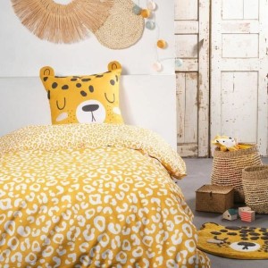 Bettbezug-Set TODAY Gelb Jaune 140 x 200 cm Leopard