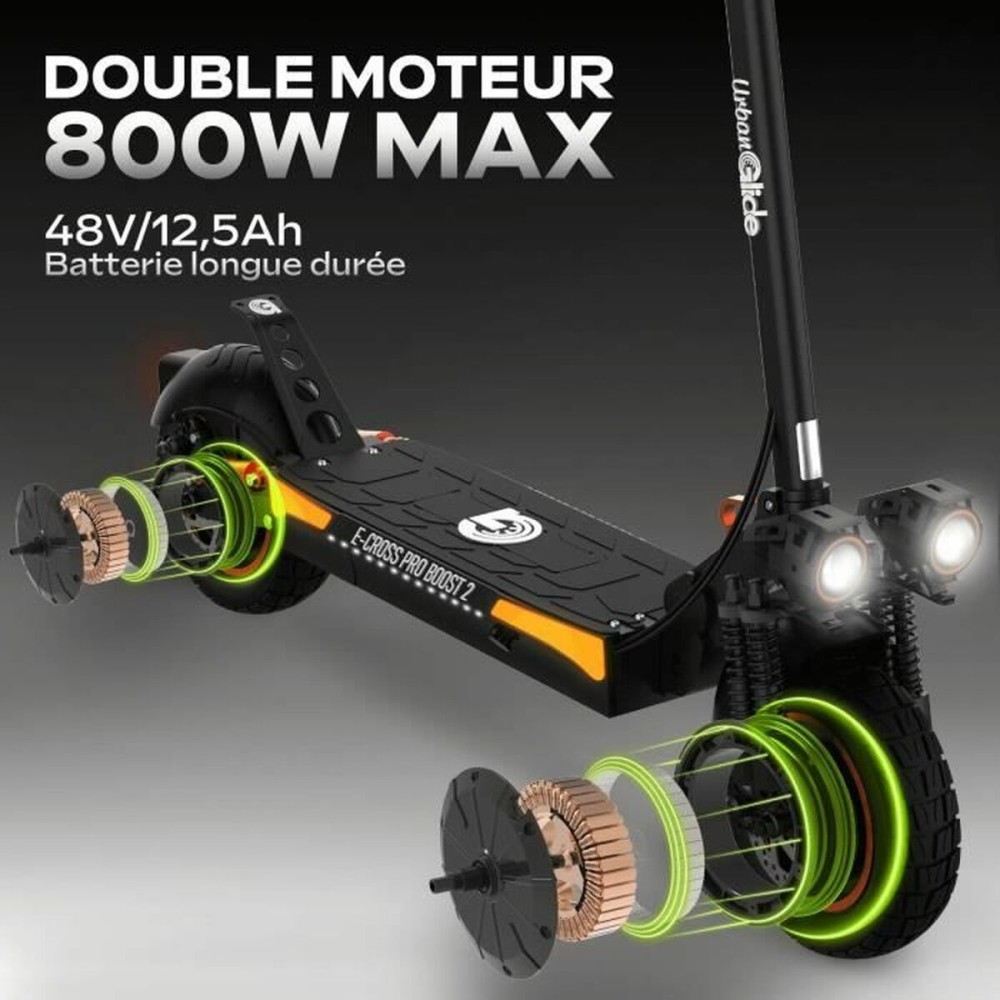 Trottinette Électrique Urbanglide ECROSS PRO BOOST 2 Noir 25 km/h 800 W