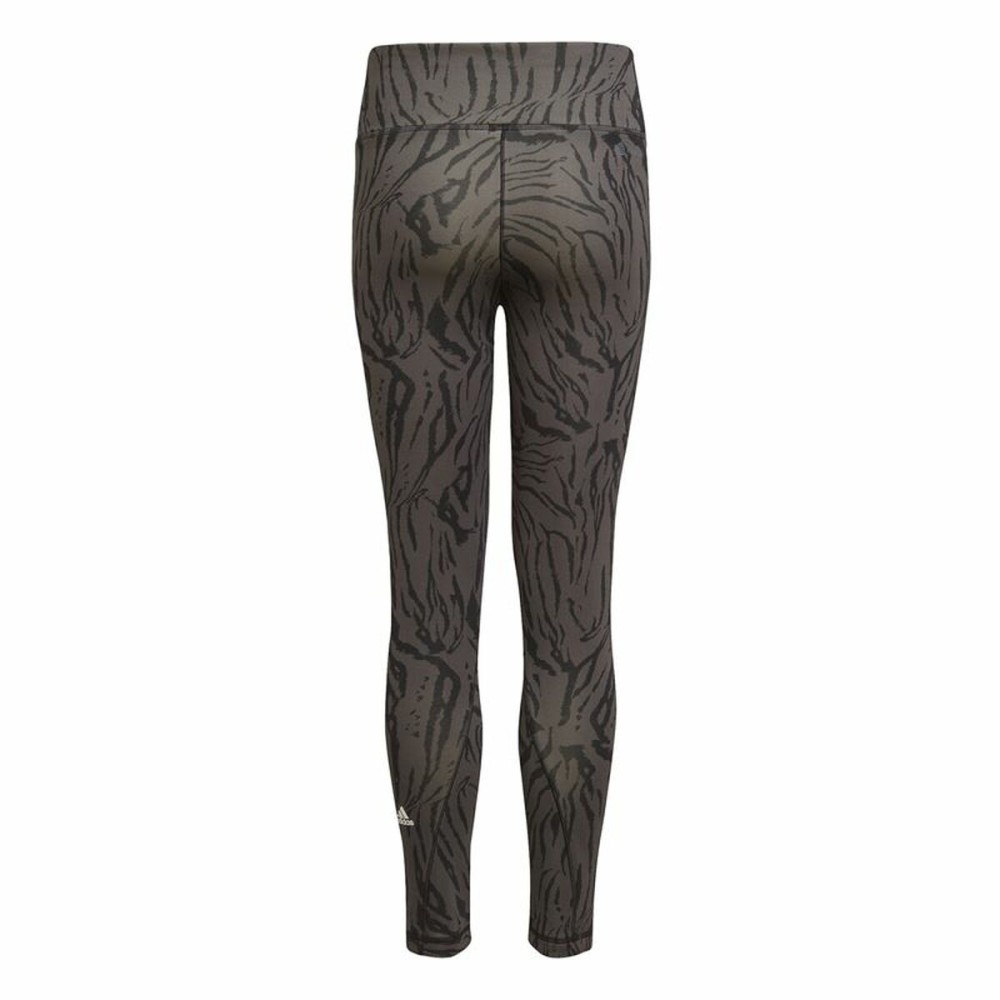 Pantalon de Sport pour Enfant Adidas 7/8 Sport Animal Print Noir
