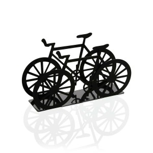 Napkin holder Versa Black Metal Ceramic Steel Iron 4,5 x 9,5 x 16,5 cm Bicycle