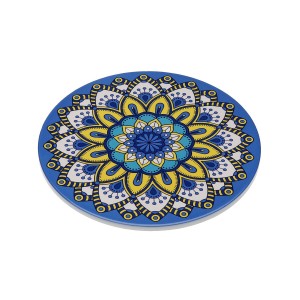 Untersetzer Versa Blau Kork aus Keramik Mandala 20 X 0,6 X 20 CM