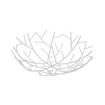 Fruit Bowl Versa White Metal Steel 30 x 9 x 30 cm