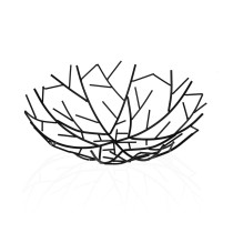Obstschale Versa Schwarz Metall Stahl 30 x 9 x 30 cm