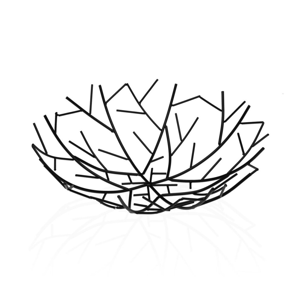 Obstschale Versa Schwarz Metall Stahl 30 x 9 x 30 cm