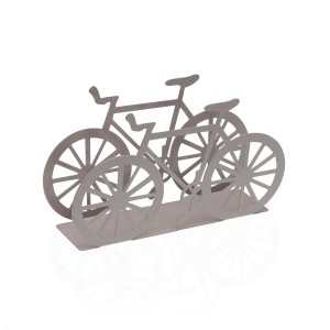 Napkin holder Versa Grey Metal Steel Iron 4,5 x 9,5 x 16,5 cm Bicycle