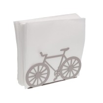 Napkin holder Versa Grey Metal Steel Iron 4,5 x 9,5 x 16,5 cm Bicycle